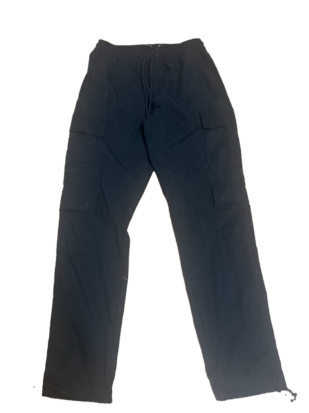 Tahari Black Cargo Pants with Elastic Waist